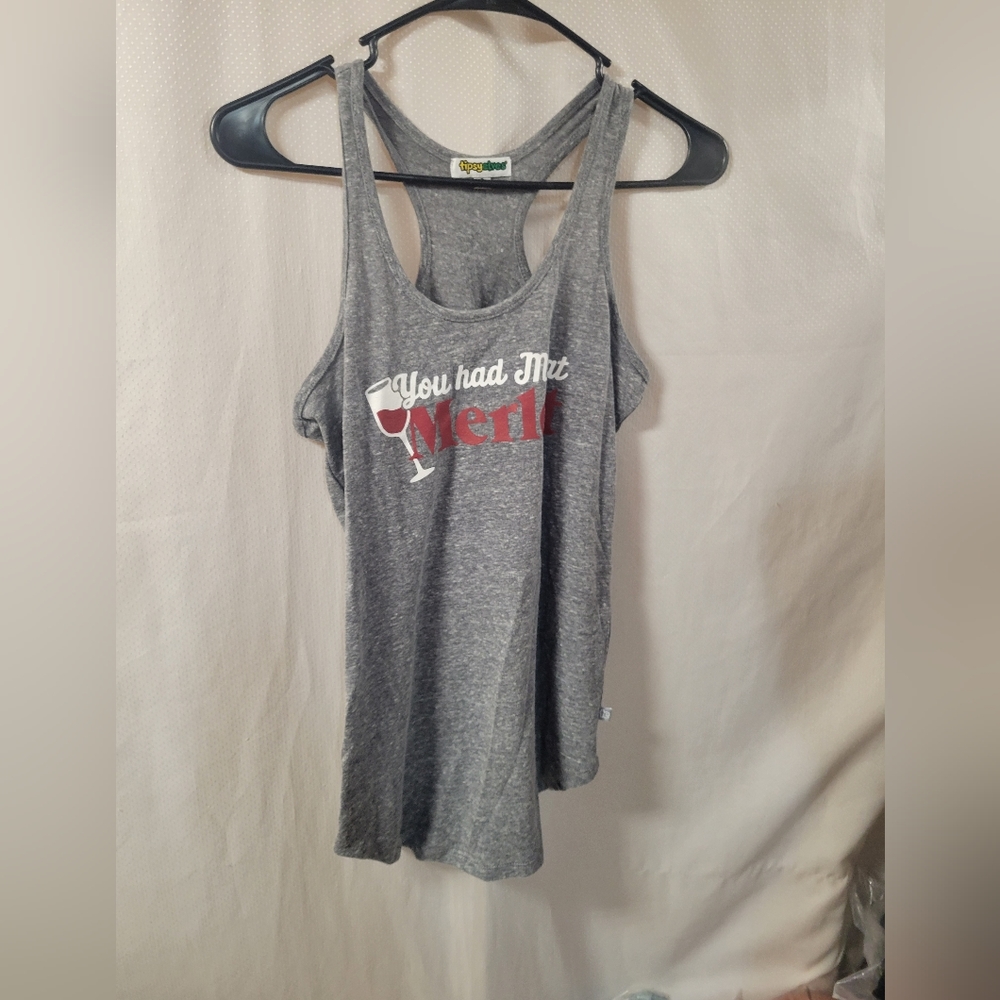 Tipsy Elves NWOT You Had Me At Merlot Tank Top Size Small